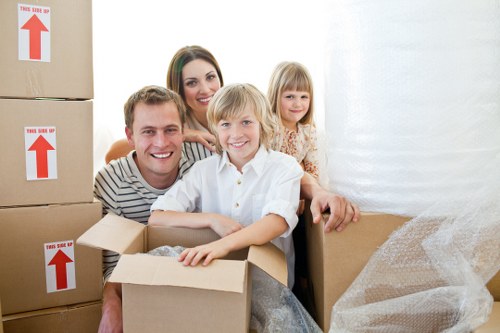 Preparing desks, boxes, and equipment for an office move
