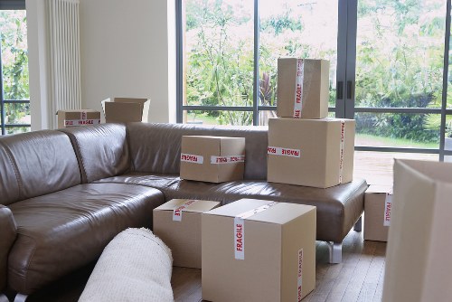 Packing and transporting office furniture during a local relocation